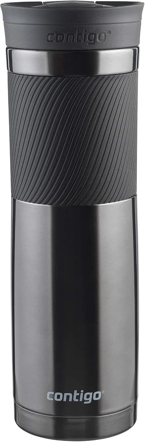 Contigo Byron Snapseal Travel Mug, Stainless Steel Thermal mug, vacuum flask, leakproof tumbler, coffee mug with BPA free Easy-Clean Lid, 470 ml, Vivacious