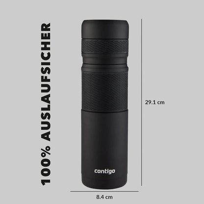 Contigo Thermal Bottle Thermalock, Vacuum Insulated Travel Flask, Thermos Flask for Hot Drinks, up to 35h hot & 60h Cold, Leakproof Coffee Tea Bottle, Stainless Steel Travel Mug