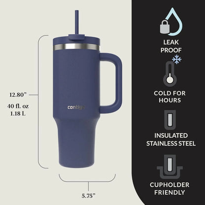 Contigo Streeterville 40oz Tumbler, Stainless Steel Vacuum Insulated, Leak-Proof, Cold for 29 Hours, Salt