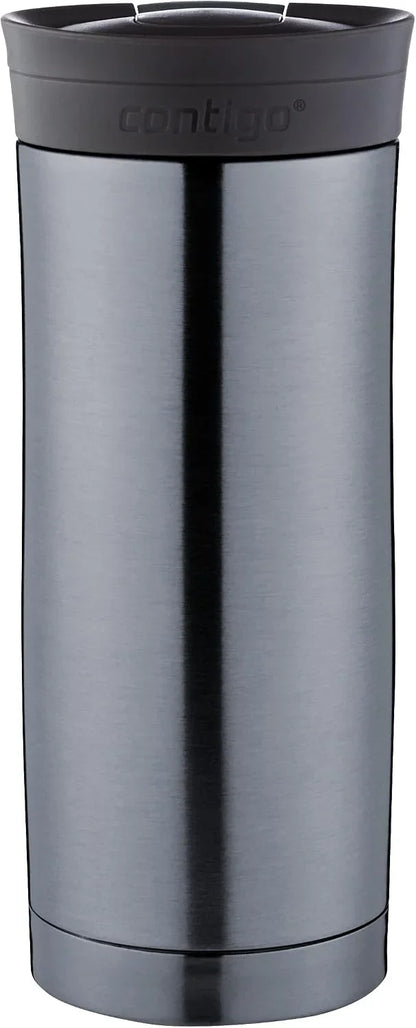 Contigo Huron Snapseal Travel Mug, Stainless Steel Thermal Mug, Vacuum Flask, Leakproof Tumbler, Coffee Mug with BPA Free Easy-Clean Lid, 470 ml