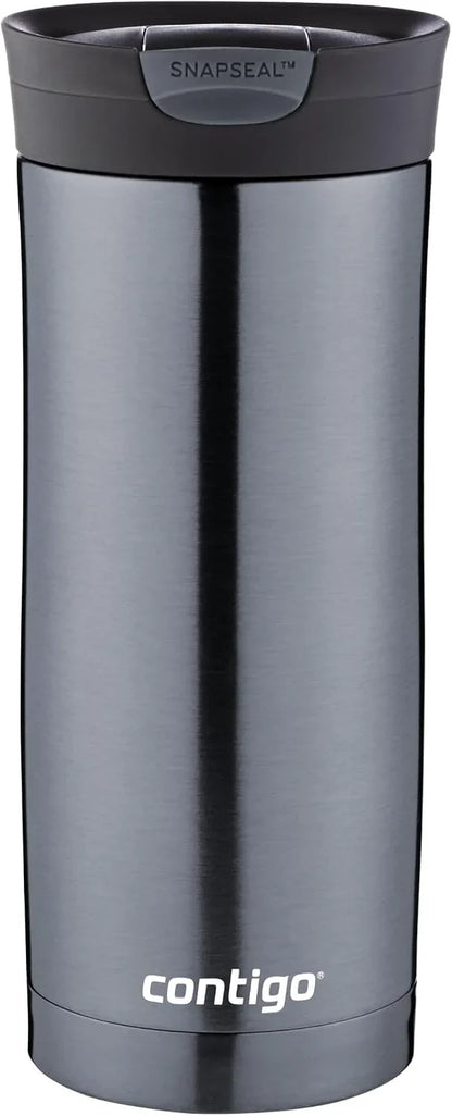 Contigo Huron Snapseal Travel Mug, Stainless Steel Thermal Mug, Vacuum Flask, Leakproof Tumbler, Coffee Mug with BPA Free Easy-Clean Lid, 470 ml