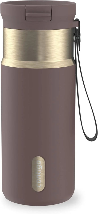 Contigo SnapSeal 24 oz Stainless Steel Vacuum-Insulated Water Bottle with Leakproof AutoClose Lid, Carry Strap & Reusable Straw, BPA-Free & Lead-Free, Dishwasher Safe